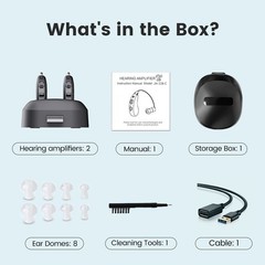 JINGHAO Rechargable Hearing Aid Sound Device Hearing Amplifier 18 Hours Working