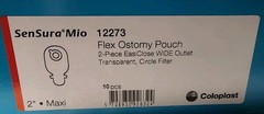 10 Coloplast 12273 SenSura Mio Flex 2-Piece Easy Close 2” WIDE Drainable Pouch