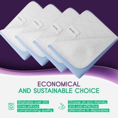 Incontinence Bed Pads – 18×24 | Cotton Blend | Washable Bed Pads for Adults, …