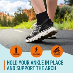 Pair Ankle Support Brace Compression Sleeve Plantar Foot Fasciitis Wrap Sports