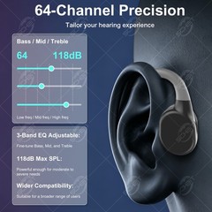 Bone-conduction hearing aids: Adjustable volume; multiple modes available