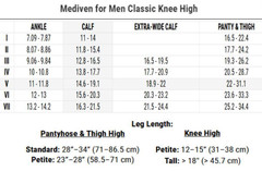 Compression Socks 20-30 mmHg Knee High Medical Support Medi White Size XL