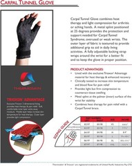 Thermoskin Carpal Tunnel Glove, Left, Black, Medium