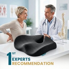 Extra Large Memory Foam Seat Cushion for Office Chairs – Tailbone & Sciatica Rel