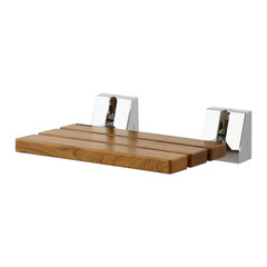 Foldable Shower Seat Wall Mounted 15.7″ Teak Bench 330LB Capacity