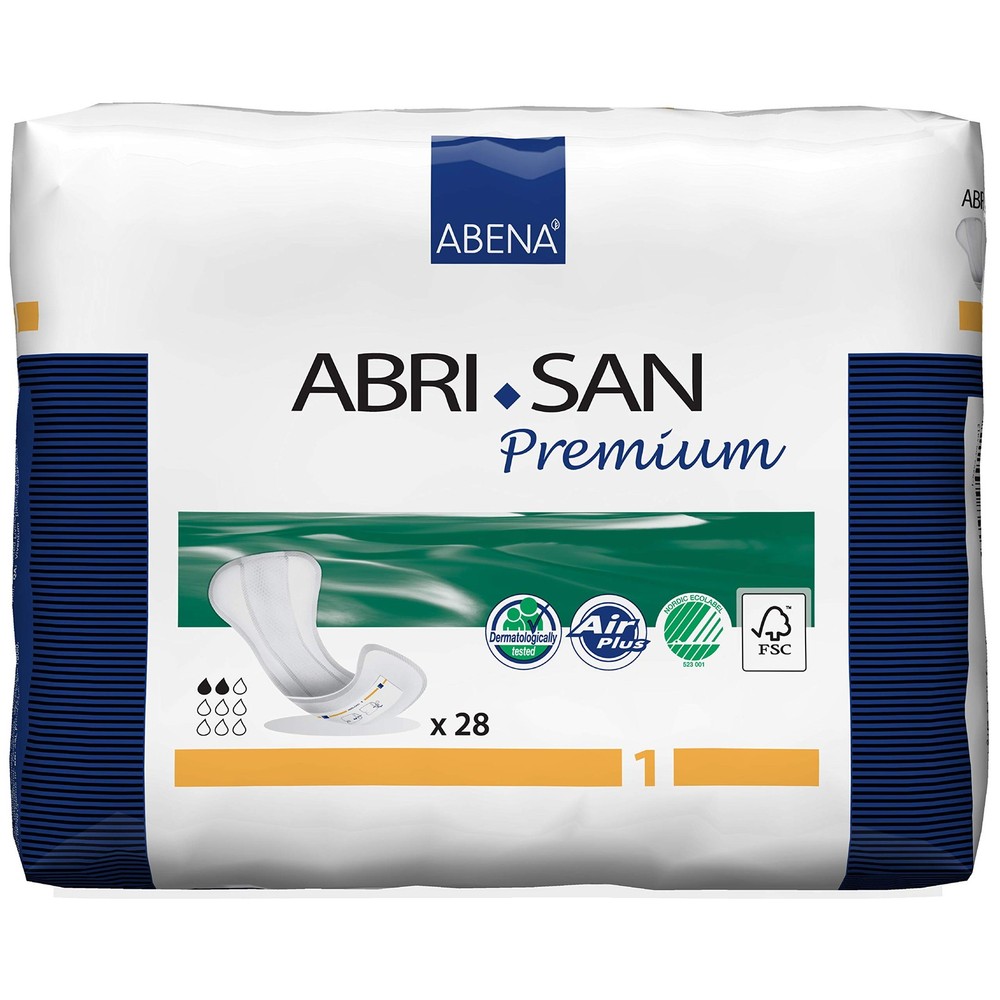 Abri San Premium Size 1 Incontinence Pads 200ml Absorbency Hypoallergenic