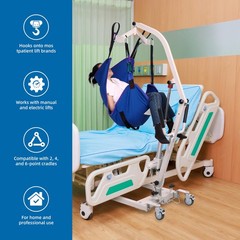Vitalease Solid Full-Body Patient Lift Sling For 600 Lb Bariatric Capacity Head