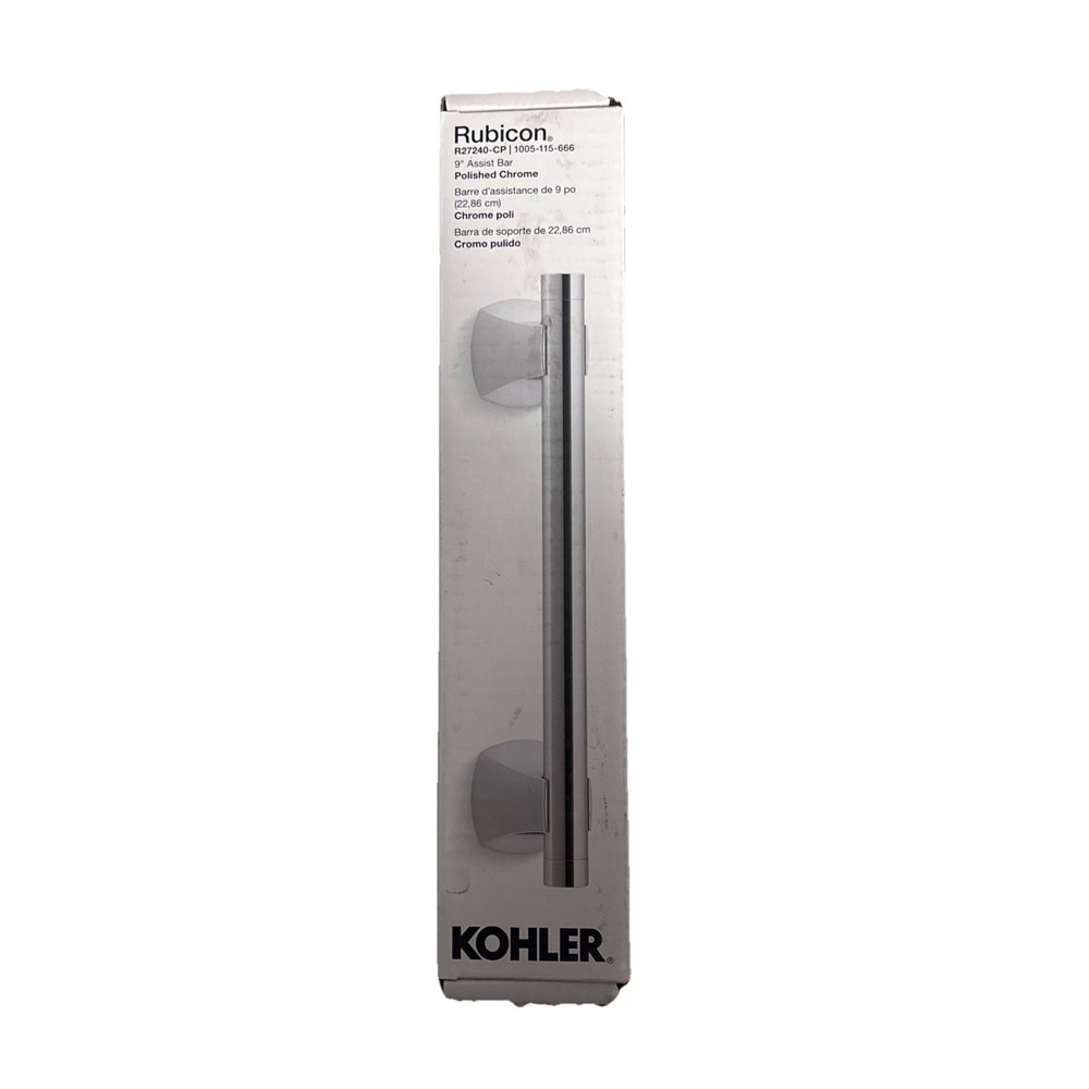 KOHLER Rubicon 9 in. Grab Bar in Polished Chrome K-R27240-CP