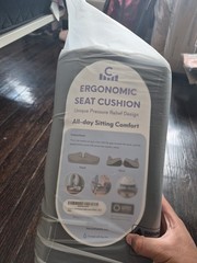 Cushion Lab Pressure Relief Seat Cushion Sitting, Extra-Dense Memory Foam, Black