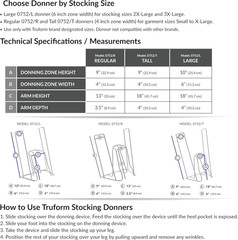 Truform Stockings Donner, Helper for Applying Compression Socks, Large Size Foot
