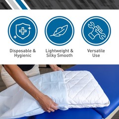 BodyMed Disposable Pillowcases (Tissue/Poly) Medical Pillow Cases – 21-Inches x