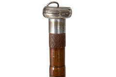 Rare Antique Gadget Cane Concealed Oil Lamp Lantern Walking Stick