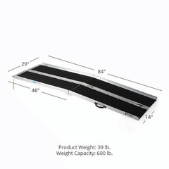 Titan Ramps 7ft Aluminum Multi-Fold Wheelchair Ramp 600 lb 29in Wide