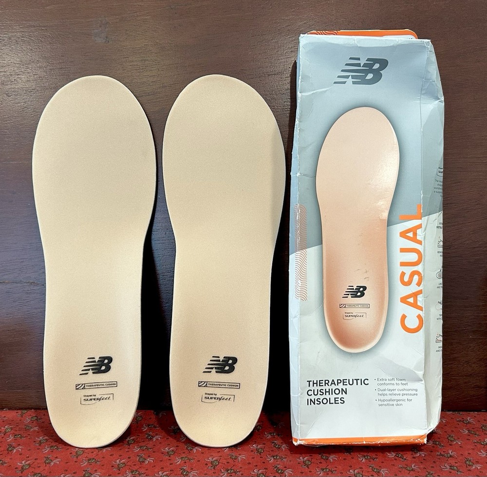 New Balance Men’s Casual Therapeutic Cushion Insoles Shoe Inserts Sz 15.5-17 NIB