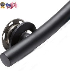 24“ Designer Wave Shaped Shower Grab Bar, Matte Black (GW-3524-QCR-MB)
