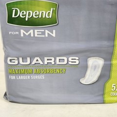 Depend Guards for Men Male Incontinence 52 Count Protection One Size