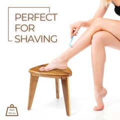 Teak Shower Stool, Teak Shower Bench, Shower Foot Rest Waterproof Wood Chair