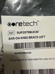 NEW Coretech 845 OA Knee Brace Left Medium SUP2079BLKLM