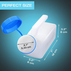 Urinals for Men Glow in the Dark Lid by (1 Pack) – 32Oz/1000Ml Thick Plastic Me