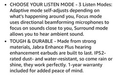 Jabra Enhance Plus Hearing Aids – Dark Gray/OTC/Rechargeable NEW ($800 Retail!)