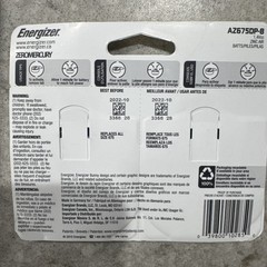 (QTY 2) Energizer 16 Batteries 675 EZ Turn & Lock Hearing Aid AZ675DP-8 EXP 2022