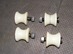 ACORN SUPERGLIDE 120/130 STAIRLIFT ROLLER GUIDE WHEELS W/HARDWARE/BOLTS*SET OF 8
