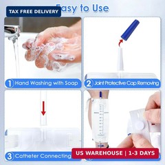 3 Pack 33.8oz/1000ml Leg Bag Urinary Drainage Bag with Cloth Straps, Leg Cathete