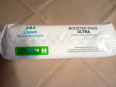 Secure Ultra Incontinence Booster Pads 13 in 20 Count White Barrier-Free SP1900
