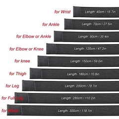 1 PCS Extra Long Elastic Knee Wrap Compression Bandage Brace , Adjustable Com…
