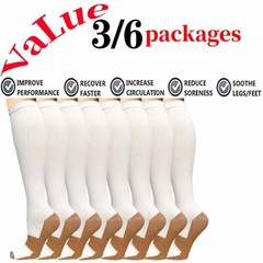 3Pair Copper Compression Socks 20-30 mmHG Medical Running Pain Relief – USA Ship