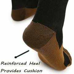 6 Pairs Copper Compression Socks 20-30mmHg Graduated Support Mens Womens S-XXL