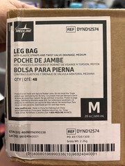 Medline Leg Bags with Twist Valve MEDIUM 200 oz Case of 48 REF DYND12574