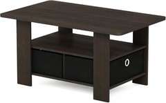 Turn-N-Tube Coffee Table 31.22D x 15.5W x 15.8H in Black Oak/Black/Brown