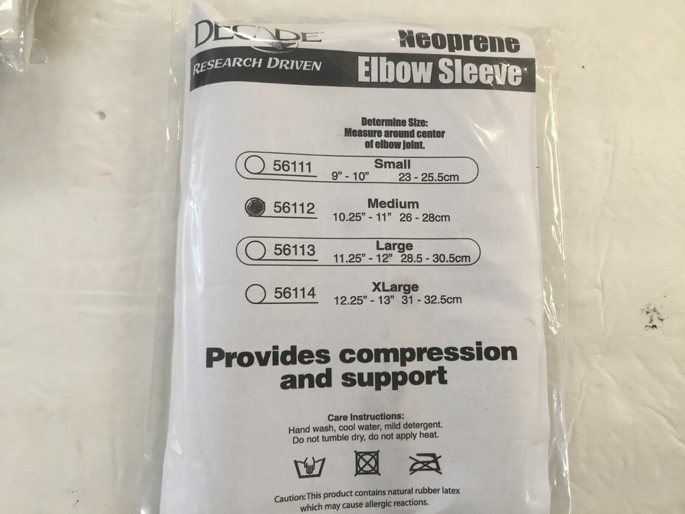 Decade Neoprene Elbow Sleeve ~ 56112 ~ Medium ~ Dark Blue ~ Qnty 1