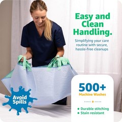 Improvia Positioning Bed Pad, with 8 Reinforced Handles, Quick-Drying, Washable
