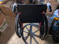 Aluminum Light Weight Medium Adult Wheelchair Foldable Red Black