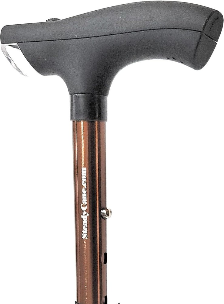 Best Stand up Cane With Light – Foldable – Adjustable – Bronze
