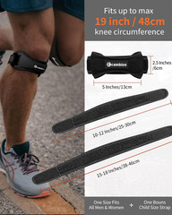 2 Pack Patella Tendon Knee Straps, Knee Brace for Women & Men with Extra Straps,