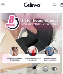 Celinva Orthopedic Cushion Ergonomic Memory Foam Brand New Unused Open Box