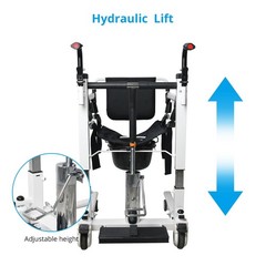 Patient Chair Hydraulic Patient Transferred Lift Wheelchair Height Adjustable US
