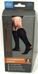 Tommie Copper Sport Compression Socks 2 Pairs Black S/M, NEW