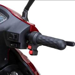 Red Bespoke Legacy 3 Wheel Scooter 400 lb capacity 15 mph max /charge Heavy Duty