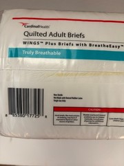 Cardinal Health WINGS Plus Adult Briefs Medium 32-44″ Heavy 12 Ct Unisex New