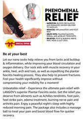 Nano Socks, Neuropathy Socks (Pair) for Women & Men, Ankle Support Brace S-XL