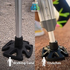 Heavy Duty All Terrain Cane Tip – Sand, Snow, Dirt & Rain Grip – 3/4″ Black