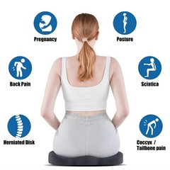Memory Foam Seat Cushion Office Chair Car Seat Pad Coccyx Tailbone Pain Relief