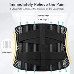 Adjustable Lower Back Brace Lumbar Support Waist Belt For Men Women Pain Relief