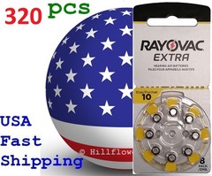 320 X A10 10 Size 10 PR70 Rayovac Extra Card 1.5V Zinc Air Hearing Aid Battery