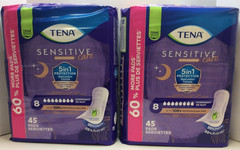 Tena Intimates Extra Coverage Overnight Incontinence Pads, 8 Drop 🎈 90 Count🎈