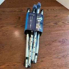 Carex Health Brands Blue Folding Crutches Aluminum/Plastic 58 in. H X 8 in. L